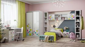 Детская комната Флер (Белый/корпус Выбеленное дерево) в Воскресенске - voskresensk.katalogmebeli.com | фото