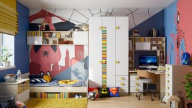 Детская комната Клаксон без машинок (Белый/корпус Клен) в Воскресенске - voskresensk.katalogmebeli.com | фото