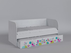 Диван-кровать Флёр (Белый/корпус Выбеленное дерево) в Воскресенске - voskresensk.katalogmebeli.com | фото