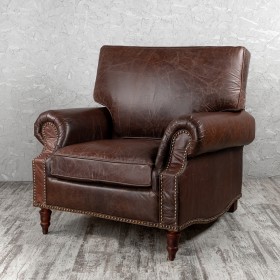 Кресло кожаное Лофт Аристократ (ширина 1100 мм) в Воскресенске - voskresensk.katalogmebeli.com | фото