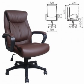 Кресло офисное BRABIX Enter EX-511 (коричневый) в Воскресенске - voskresensk.katalogmebeli.com | фото 1