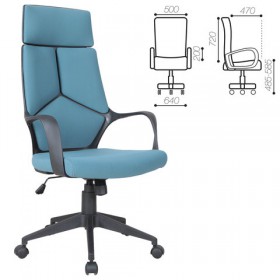 Кресло офисное BRABIX Prime EX-515 (голубая ткань) в Воскресенске - voskresensk.katalogmebeli.com | фото