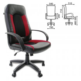 Кресло офисное BRABIX Strike EX-525 (черно-красный) в Воскресенске - voskresensk.katalogmebeli.com | фото