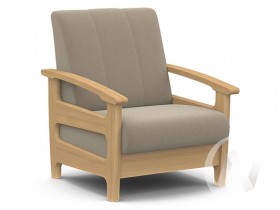 Кресло для отдыха Омега (бук лак/CATANIA LATTE) в Воскресенске - voskresensk.katalogmebeli.com | фото 1
