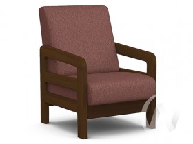 Кресло отдыха Вега-34 (орех лак/UNO BERRY) в Воскресенске - voskresensk.katalogmebeli.com | фото