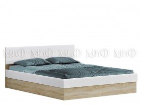 Кровать 1,4 спальня Фортуна (Дуб сонома/белый глянец) в Воскресенске - voskresensk.katalogmebeli.com | фото