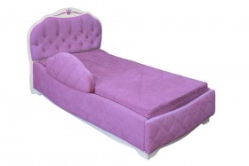 Кровать 190 Гармония Lux 67 Светло-фиолетовый (мягкий бортик) в Воскресенске - voskresensk.katalogmebeli.com | фото