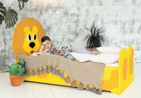 Кровать детская Лева 1.6 Желтый/Оранжевый в Воскресенске - voskresensk.katalogmebeli.com | фото