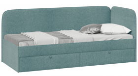 Кровать «Молли» с мягкой обивкой (900) тип 1 (Микровелюр Scandi Indigo 11) в Воскресенске - voskresensk.katalogmebeli.com | фото
