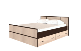 Кровать Сакура с настилом и ящиками 1,4 (Венге/Лоредо) в Воскресенске - voskresensk.katalogmebeli.com | фото