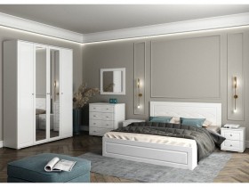 Модульная спальня Барселона (Белый/Белый глянец) в Воскресенске - voskresensk.katalogmebeli.com | фото