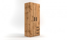 Шкаф 2-х створчатый с ящиками Шервуд (Дуб Вотан) в Воскресенске - voskresensk.katalogmebeli.com | фото