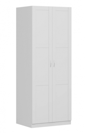 Шкаф двухдверный Пегас сборный белый в Воскресенске - voskresensk.katalogmebeli.com | фото