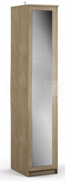 Веста СБ-2260 Шкаф 1 дверный с зеркалом Дуб Сонома в Воскресенске - voskresensk.katalogmebeli.com | фото